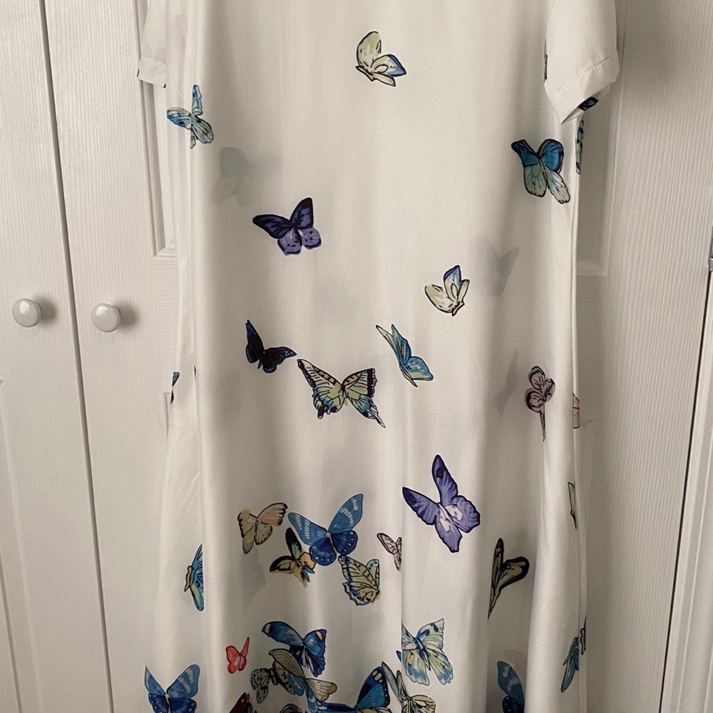 Full length summer dress. Butterflies on bottom half front& back are same.New